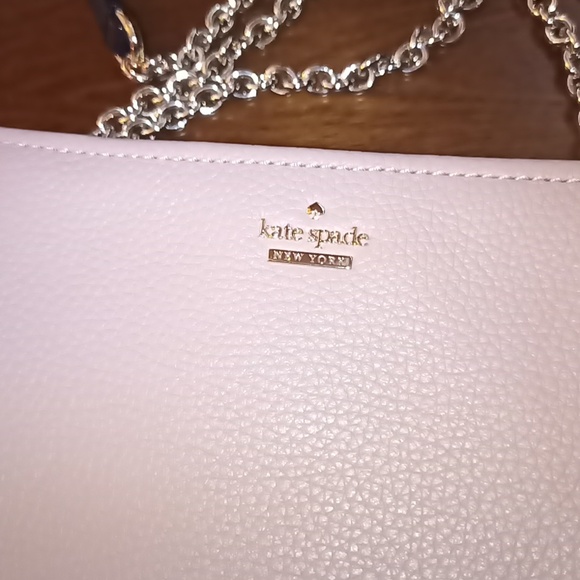 Kate Spade Jackson Street Ellery Crossbody Bag Gold Chain Leather Black Tan - Picture 4 of 9